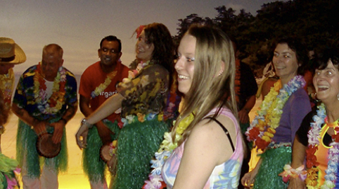 Tropical Caribean beach party